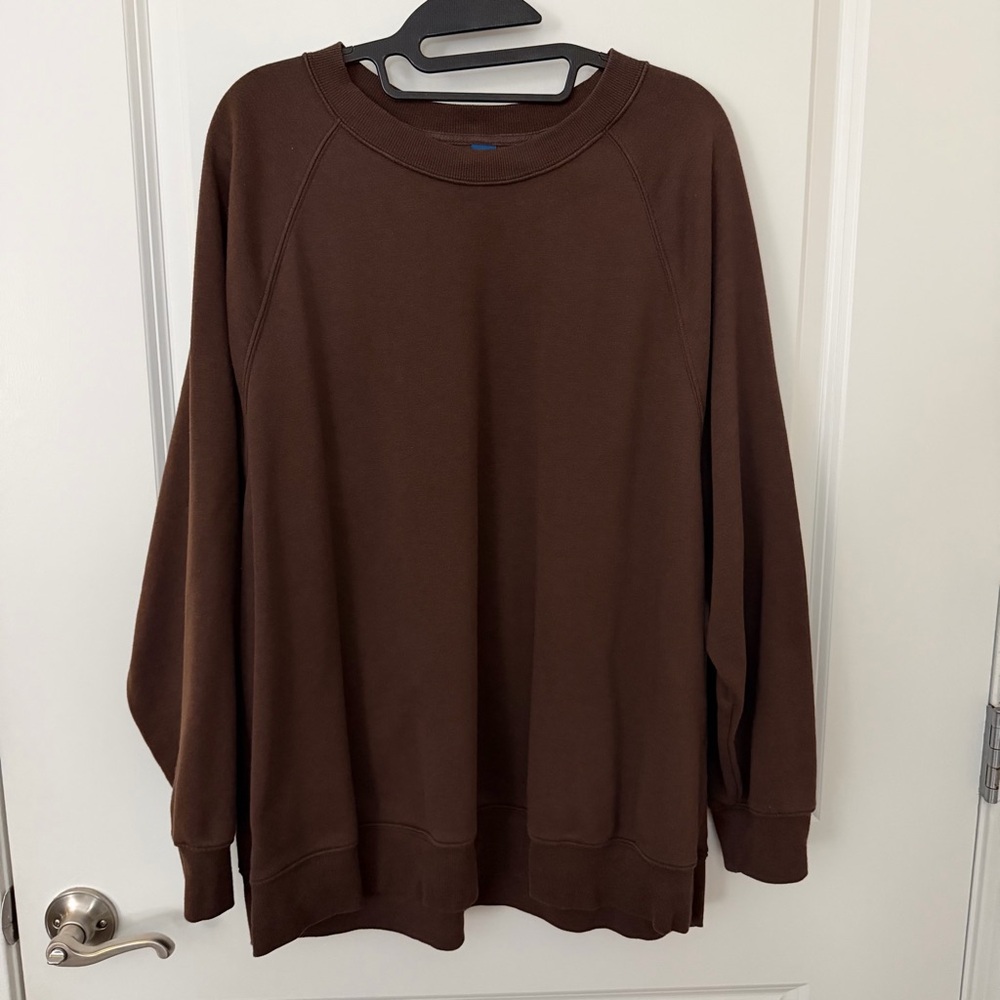 Old Navy Women’s Chocolate Crewneck Sweatshirt Size Large